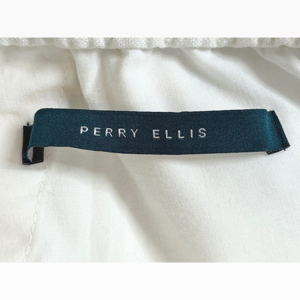 Perry Ellis White Linen Blend Drawstring Shorts Womens XXL Plus Size Casual - Picture 5 of 11